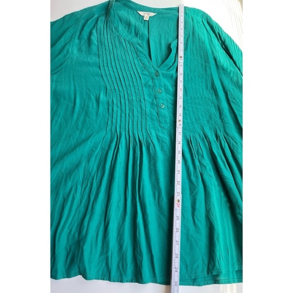Terra&Sky Plus Pleated Long Sleeve Top - Picture 8 of 10